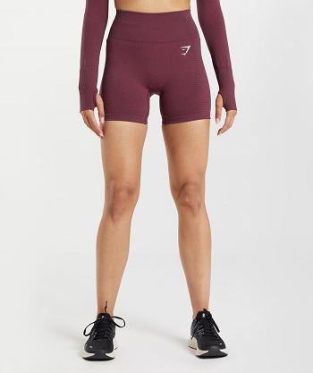 Szorty Damskie Gymshark Vital Seamless 2.0 Bordowe | PL 2363SGL